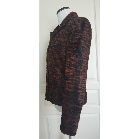 Louben Vintage faux fur animal print jacket - Picture 4 of 7